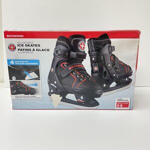 Schwinn Adjustable Recreational Ice Hockey Skates Black Youth Size Y 3-6 New